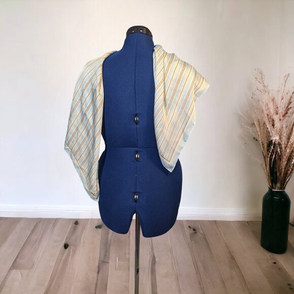 Cleobella Blue Striped Sky Lightweight Vegan Silky Scarf One Size - Picture 2 of 7